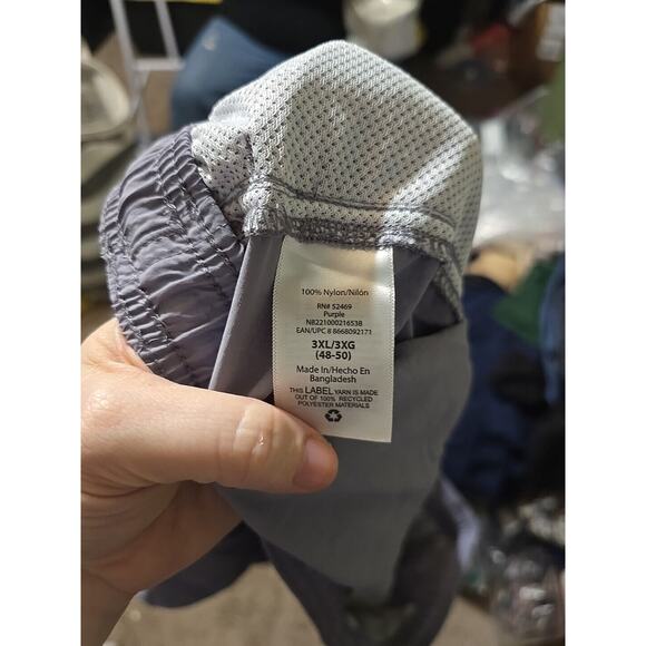 No Boundaries Purple Bermuda Drawstring Relaxed Windbreaker Shorts Mens Size 3XL - Picture 5 of 5